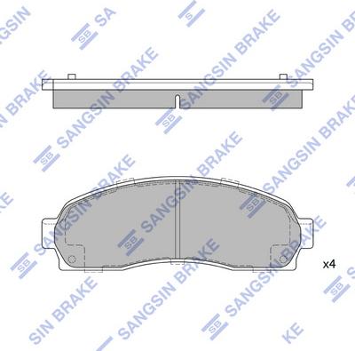 Hi-Q SP1369 - Тормозные колодки, дисковые, комплект unicars.by