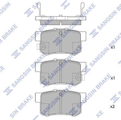 Hi-Q SP1368 - Тормозные колодки, дисковые, комплект unicars.by