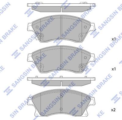 Hi-Q SP1362 - Тормозные колодки, дисковые, комплект unicars.by