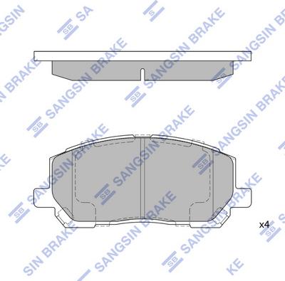 Hi-Q SP1384 - Тормозные колодки, дисковые, комплект unicars.by