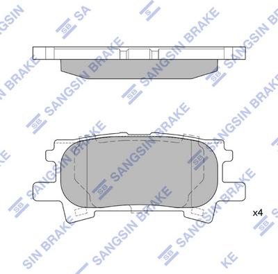 Hi-Q SP1385 - Тормозные колодки, дисковые, комплект unicars.by