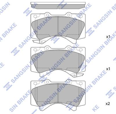 Hi-Q SP1381 - Тормозные колодки, дисковые, комплект unicars.by