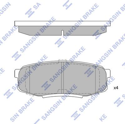 Hi-Q SP1382 - Тормозные колодки, дисковые, комплект unicars.by