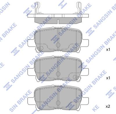 Hi-Q SP1371 - Тормозные колодки, дисковые, комплект unicars.by