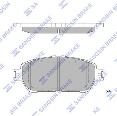 Hi-Q SP1372A - Тормозные колодки, дисковые, комплект unicars.by