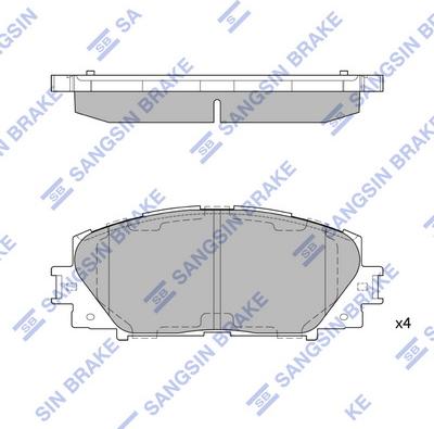 Hi-Q SP1377A - Тормозные колодки, дисковые, комплект unicars.by