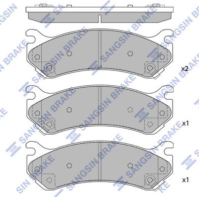 Hi-Q SP1298 - Тормозные колодки, дисковые, комплект unicars.by