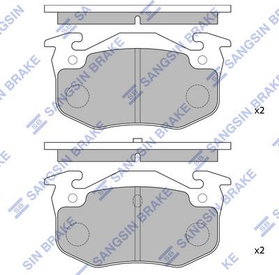 Hi-Q SP1242 - Тормозные колодки, дисковые, комплект unicars.by