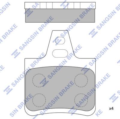 Hi-Q SP1254 - Тормозные колодки, дисковые, комплект unicars.by