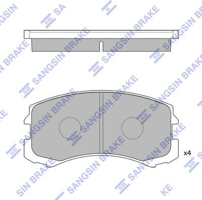 Hi-Q SP1255 - Тормозные колодки, дисковые, комплект unicars.by