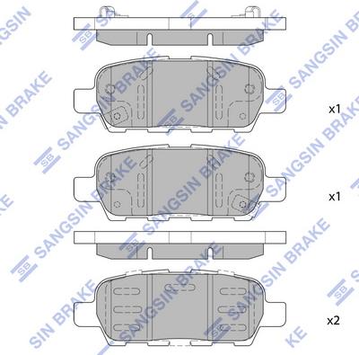 Hi-Q SP1250 - Тормозные колодки, дисковые, комплект unicars.by