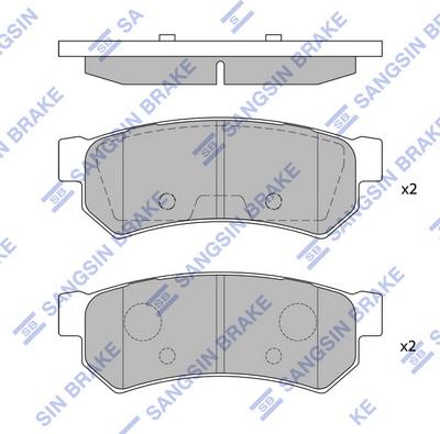 Hi-Q SP1257 - Тормозные колодки, дисковые, комплект unicars.by