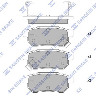 Hi-Q SP1265 - Тормозные колодки, дисковые, комплект unicars.by