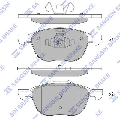 Hi-Q SP1260 - Тормозные колодки, дисковые, комплект unicars.by