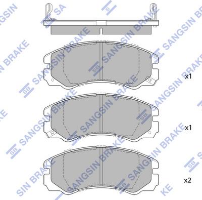 Hi-Q SP1267 - Тормозные колодки, дисковые, комплект unicars.by