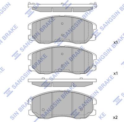 Hi-Q SP1204 - Тормозные колодки, дисковые, комплект unicars.by