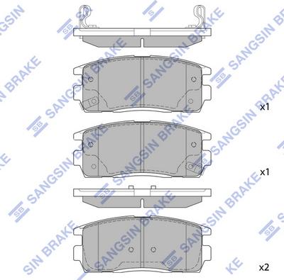 Hi-Q SP1205 - Тормозные колодки, дисковые, комплект unicars.by