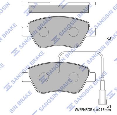 Hi-Q SP1201 - Тормозные колодки, дисковые, комплект unicars.by