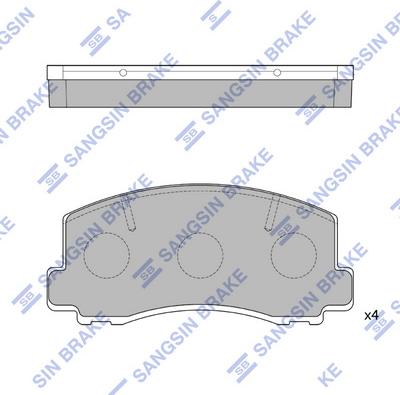 Hi-Q SP1211 - Тормозные колодки, дисковые, комплект unicars.by