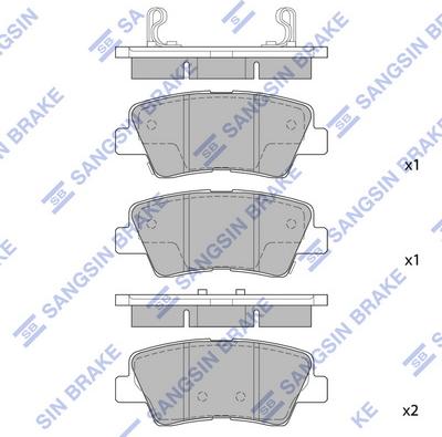 Hi-Q SP1239 - Тормозные колодки, дисковые, комплект unicars.by