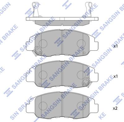 Hi-Q SP1231 - Тормозные колодки, дисковые, комплект unicars.by