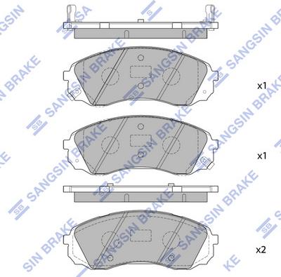 Hi-Q SP1238 - Тормозные колодки, дисковые, комплект unicars.by