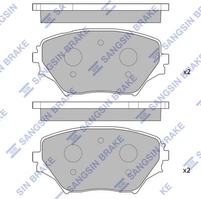 Hi-Q SP1233 - Тормозные колодки, дисковые, комплект unicars.by