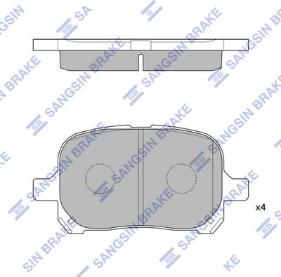 Hi-Q SP1226 - Тормозные колодки, дисковые, комплект unicars.by