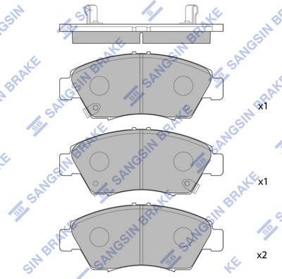 Hi-Q SP1221 - Тормозные колодки, дисковые, комплект unicars.by