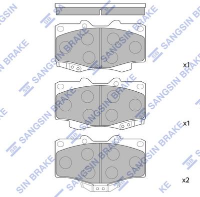 Hi-Q SP1222A - Тормозные колодки, дисковые, комплект unicars.by