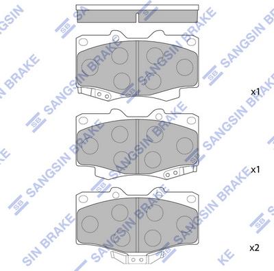 Hi-Q SP1222 - Тормозные колодки, дисковые, комплект unicars.by