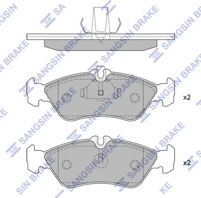 Hi-Q SP1274A - Тормозные колодки, дисковые, комплект unicars.by