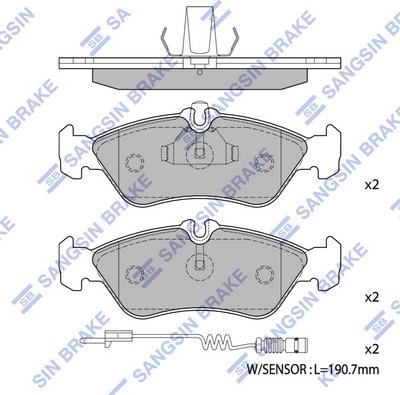 Hi-Q SP1274 - Тормозные колодки, дисковые, комплект unicars.by