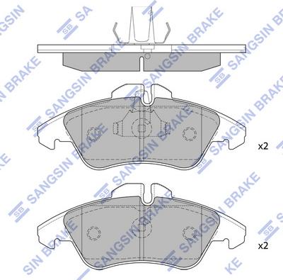 Hi-Q SP1273A - Тормозные колодки, дисковые, комплект unicars.by