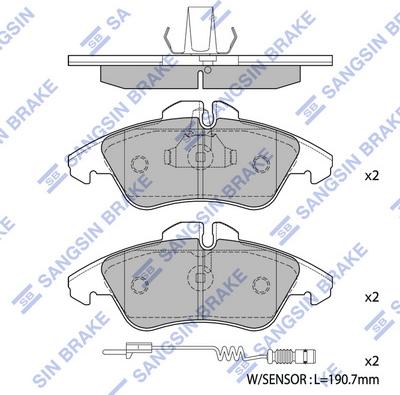 Hi-Q SP1273 - Тормозные колодки, дисковые, комплект unicars.by