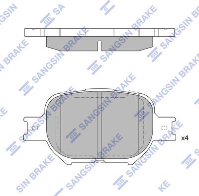 Hi-Q SP1272 - Тормозные колодки, дисковые, комплект unicars.by