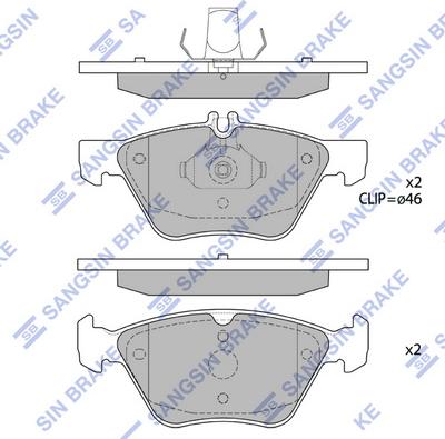 Hi-Q SP1797 - Тормозные колодки, дисковые, комплект unicars.by