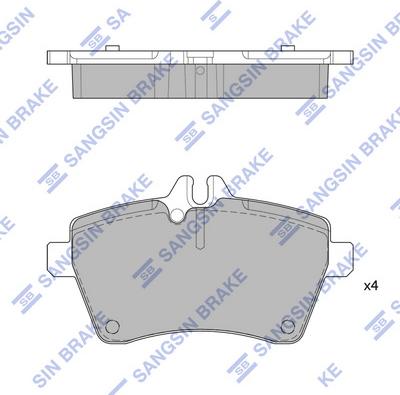 Hi-Q SP1749 - Тормозные колодки, дисковые, комплект unicars.by