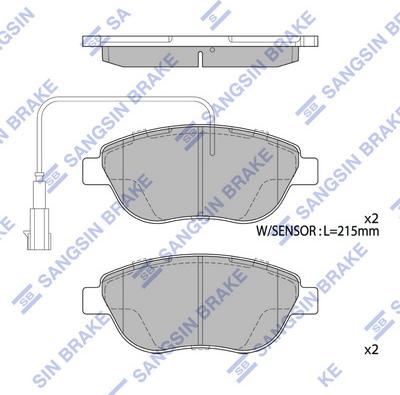 Hi-Q SP1746 - Тормозные колодки, дисковые, комплект unicars.by