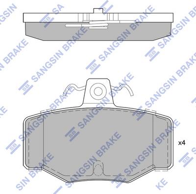 Hi-Q SP1741 - Тормозные колодки, дисковые, комплект unicars.by