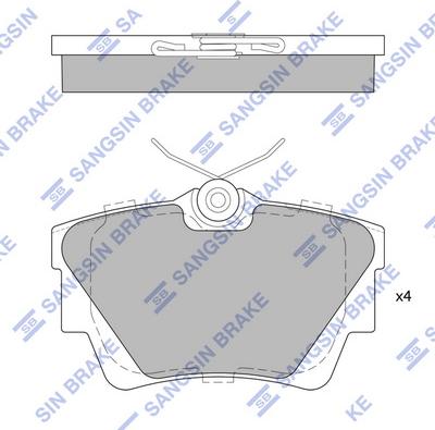 Hi-Q SP1742 - Тормозные колодки, дисковые, комплект unicars.by