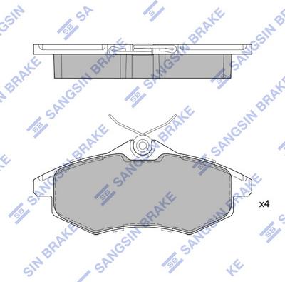 Hi-Q SP1747 - Тормозные колодки, дисковые, комплект unicars.by