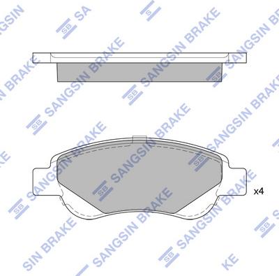 Hi-Q SP1750 - Тормозные колодки, дисковые, комплект unicars.by