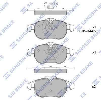 Hi-Q SP1758 - Тормозные колодки, дисковые, комплект unicars.by