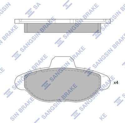 Hi-Q SP1753 - Тормозные колодки, дисковые, комплект unicars.by