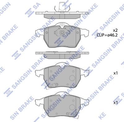 Hi-Q SP1757 - Тормозные колодки, дисковые, комплект unicars.by