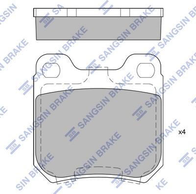 Hi-Q SP1760 - Тормозные колодки, дисковые, комплект unicars.by