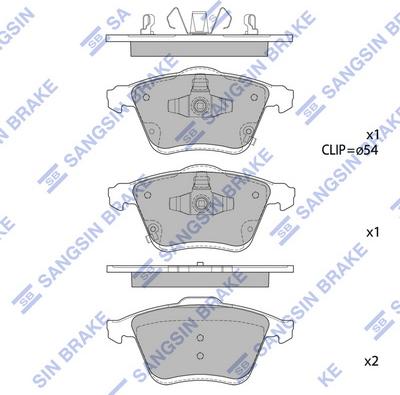 Hi-Q SP1768 - Тормозные колодки, дисковые, комплект unicars.by