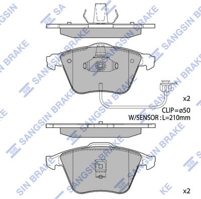 Hi-Q SP1705 - Тормозные колодки, дисковые, комплект unicars.by