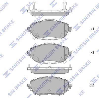 Hi-Q SP 1700 - Тормозные колодки, дисковые, комплект unicars.by